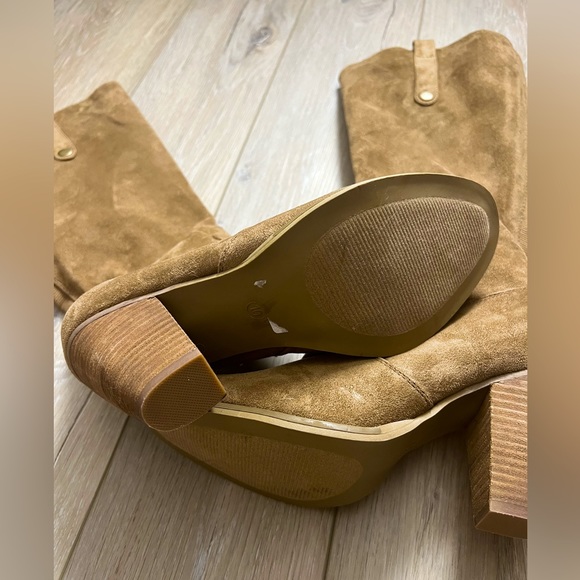 Like New Tan Suede Boots size 10 - Picture 3 of 4